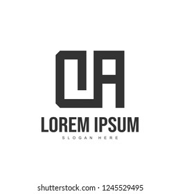 DA Letter logo design. Initial letter logo template design