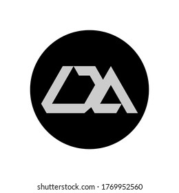 DA Letter Logo Design With Simple style