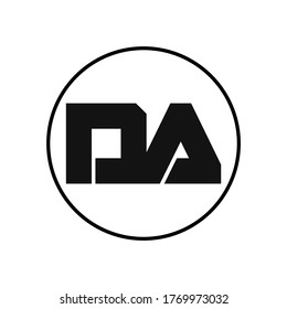 Diseño del logotipo de la carta DA con un estilo sencillo
