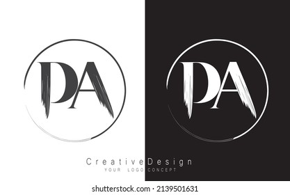 DA letter logo design template vector