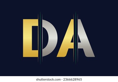 DA Letter logo design vector template.