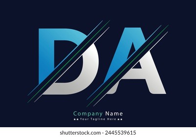 DA Letter logo design vector template.