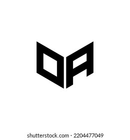 DA letter logo design with white background in illustrator. Vector logo, calligraphy designs for logo, Poster, Invitation, etc.