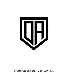 Diseño del logotipo de la letra DA con fondo blanco en el ilustrador. Logo vector, diseños de caligrafía para logotipo, afiche, invitación, etc.
