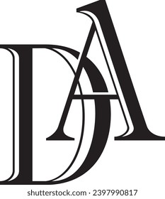 DA letter logo modern design