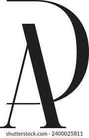 DA letter logo modern design