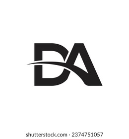 DA letter logo template elements. DA letter vector illustration logo design .