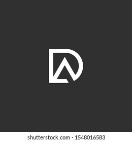 DA letter logo vector abstract