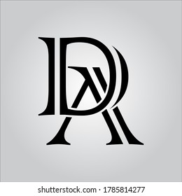 DA letter logo with white background.The nice black letter logo.