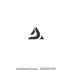 DA, DA, A letter minimalist logo design template.
