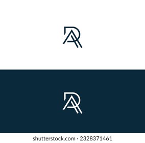 DA, DA letter minimalist logo design template.
