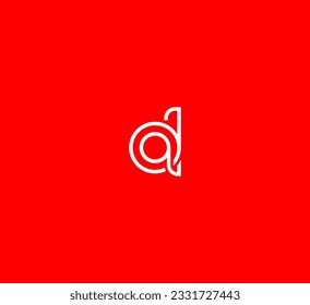 DA, DA letter minimalist logo design template.
