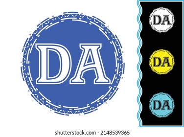 DA letter new logo and icon design template