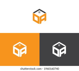 DA Letter Real Estate Logo and Icon Design Vector