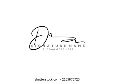 DA Letter Signature Logo Template elegant design logo Sign Symbol template vector icon