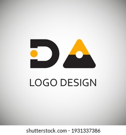 da letter for simple logo design