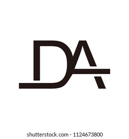 da letter vector logo