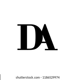 da letter vector logo