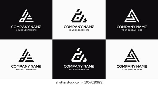 da letter vector logo abstract template