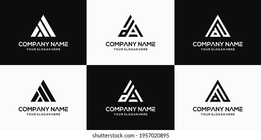 da letter vector logo abstract template