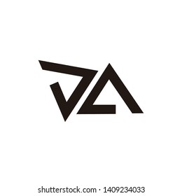 da letter vector logo design