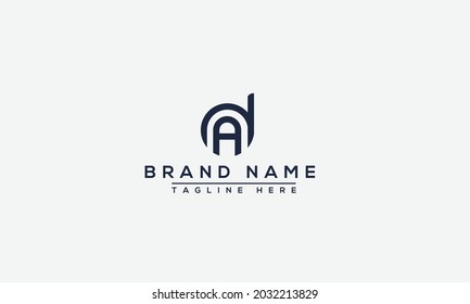 DA Logo Design Template Vector Graphic Branding Element.