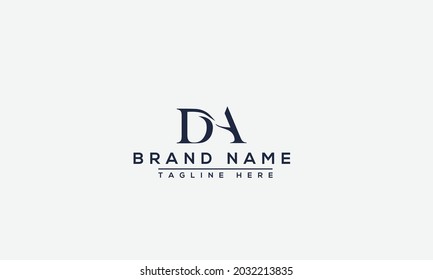 DA Logo Design Template Vector Graphic Branding Element.