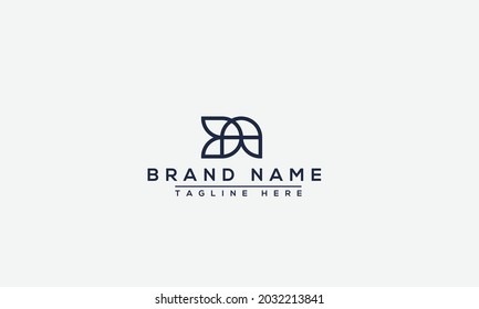 DA Logo Design Template Vector Graphic Branding Element.