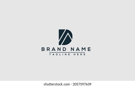 DA Logo Design Template Vector Graphic Branding Element.