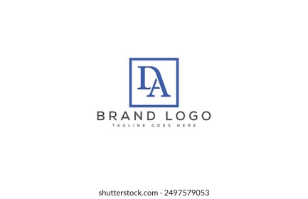 DA logo design vector template design for brand