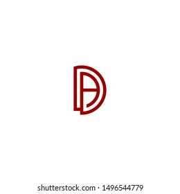 DA logo designed with letter D A