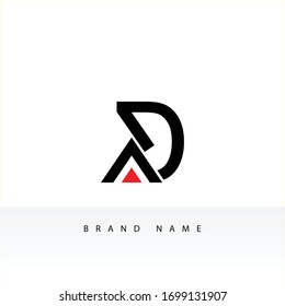 DA logo initial letter design template vector illustration