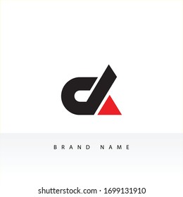 DA logo initial letter design template vector illustration