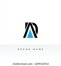 DA logo initial letter design template vector illustration