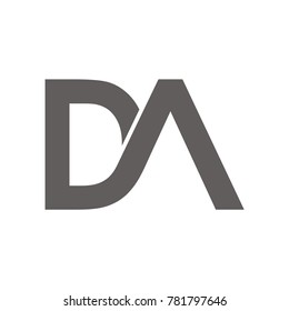 DA logo initial letter design template illustration