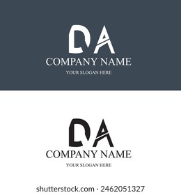 DA logo initial letter luxury royal logo. template symbol. modern golden luxury logo. abstract monogram vector letter mark brand fashion. icon  business monogram boutique font Clothing minimalist.