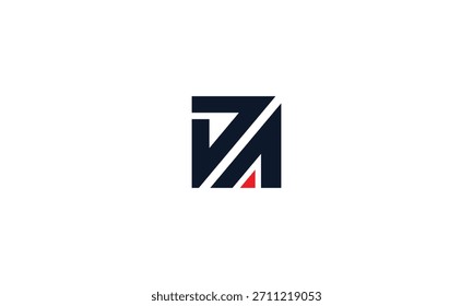 Logotipo DA, Letra DA, Projeto do logotipo da letra AD. Letra inicial do logotipo do monograma em maiúsculas AD.