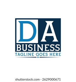 Logotipo DA. Carta DA Business Logo Design