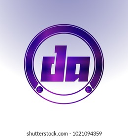 DA Logo, Metal Logo, purple Logo, Monogram