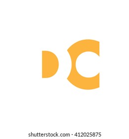 DA Logo. Vector Graphic Branding Letter Element. White Background