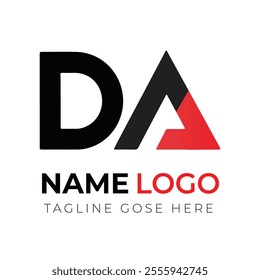 DA logo vector template design for brand