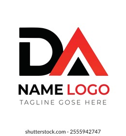 DA logo vector template design for brand