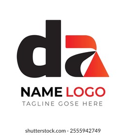 DA logo vector template design for brand