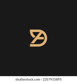 DA luxury logo design vector icon,