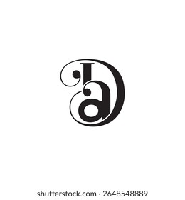 DA luxury logo, da logo, da vector, da initials 