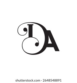 DA luxury logo, da logo, da vector, da initials 