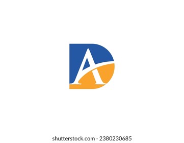 DA modern logo design vector icon template with white background