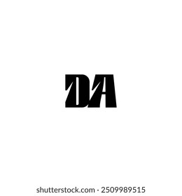 DA monogram logo design letter text name symbol monochrome logotype alphabet character simple logo