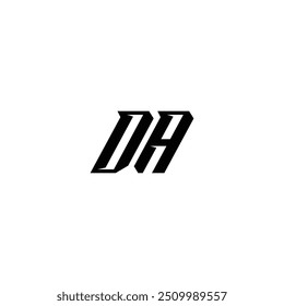 DA monogram logo design letter text name symbol monochrome logotype alphabet character simple logo