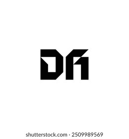 DA monogram logo design letter text name symbol monochrome logotype alphabet character simple logo